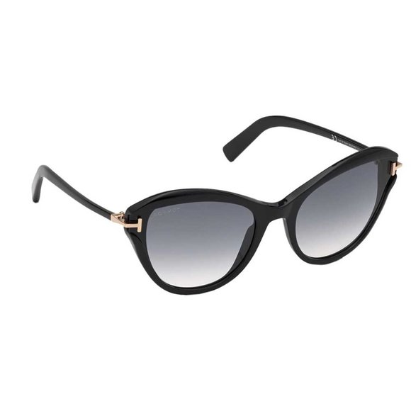 TOM FORD LEIGH TF850 01B WOMEN'S SUNGLASSES TOM FORD GREY EYEWEAR FT0850/S 01B - Picture 3 of 7